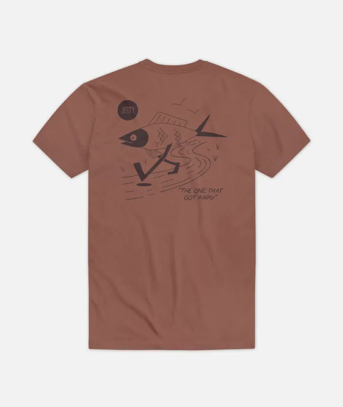 Got Away Tee - Brown sold by JETTY