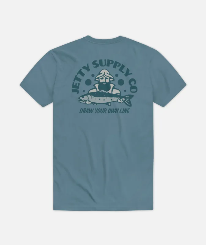 Catch Tee - Blue sold by JETTY