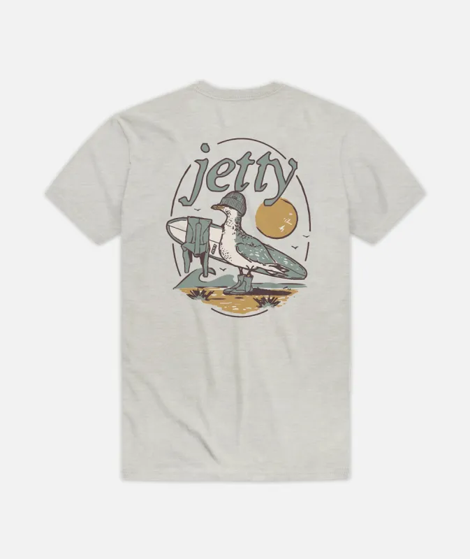 Gull Tee - Heather Grey sold by JETTY