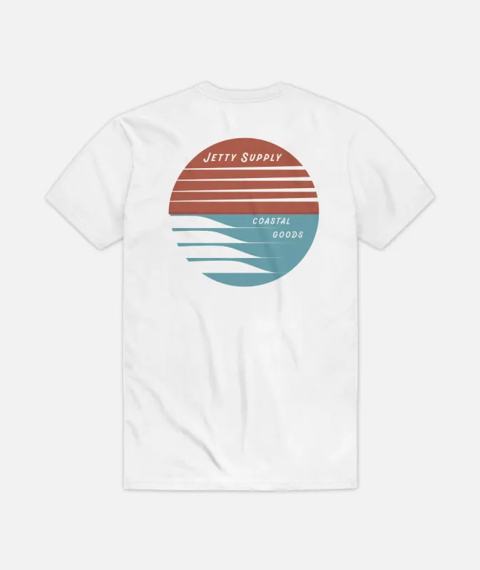 Coastline Pocket Tee - White sold by JETTY