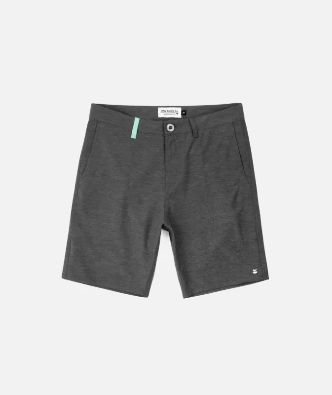 Fall 21 Polywog Hybrid Walkshort- Charcoal sold by JETTY