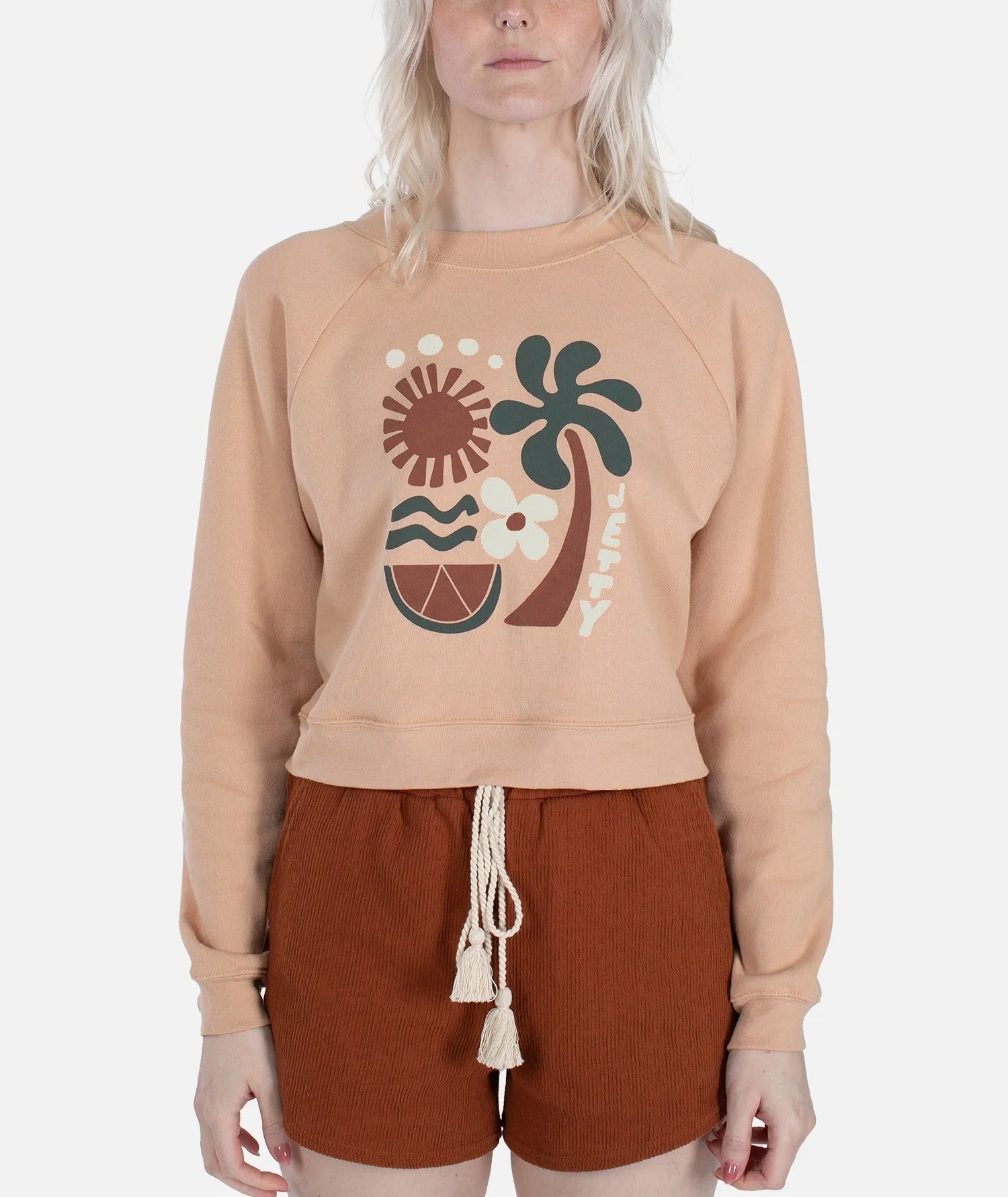 Beachside Crewneck - Peach sold by JETTY