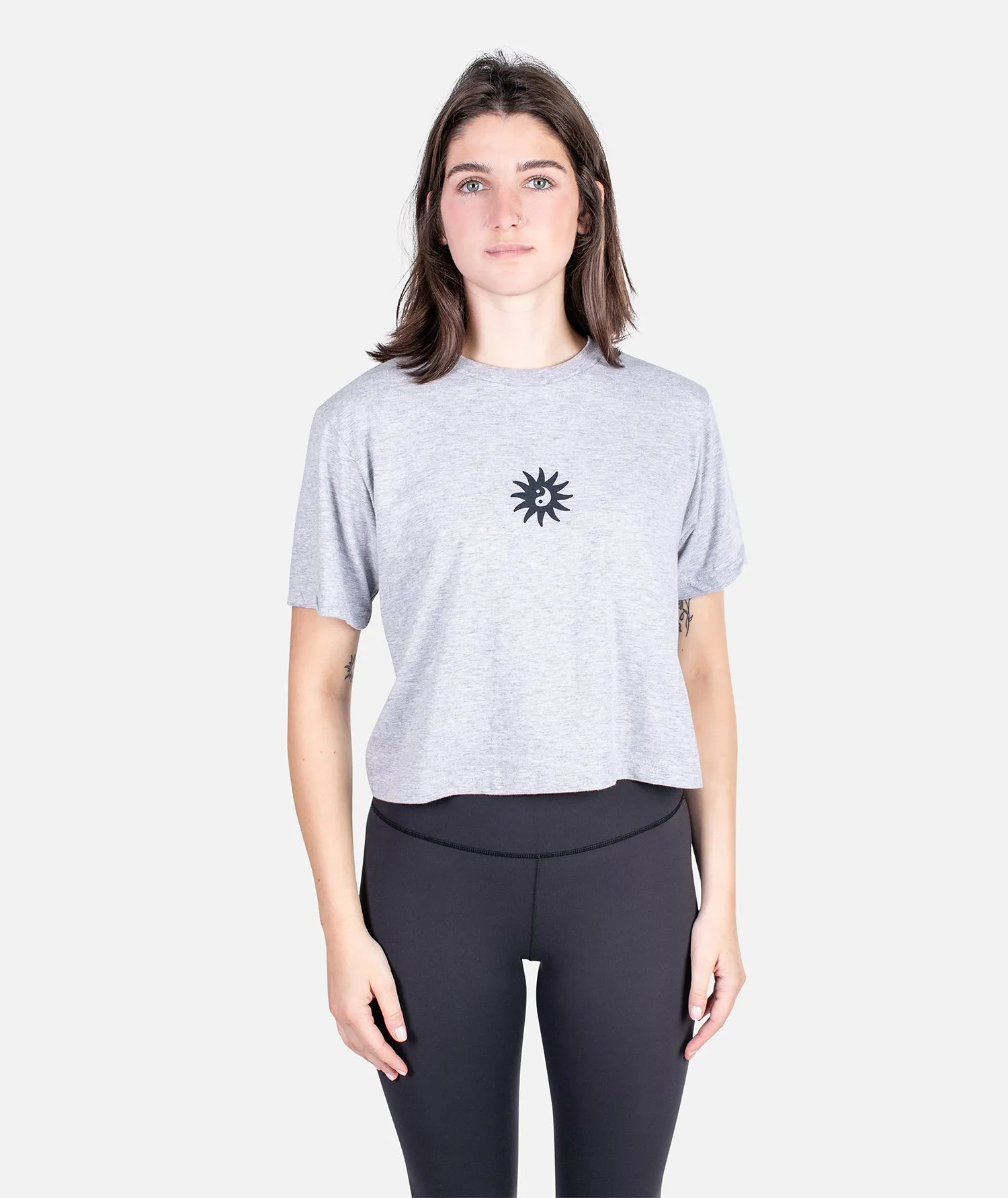 Twin Tails Boxy Tee - Heather Grey sold by JETTY