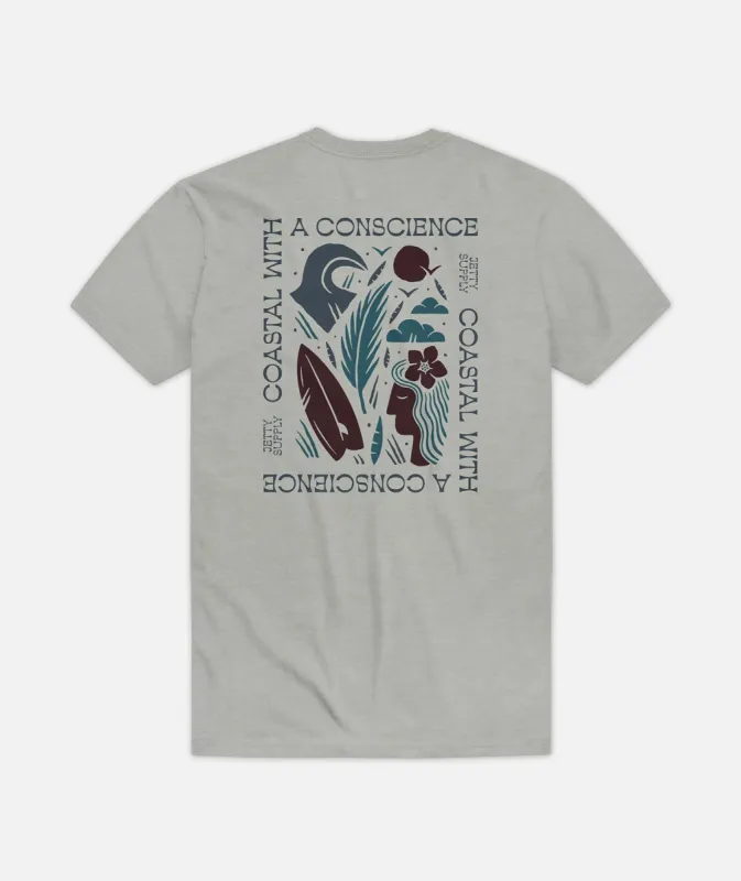 Grom Essence Tee - Heather Grey sold by JETTY