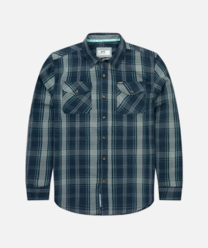 F22 Grom Ripple Flannel - Navy sold by JETTY