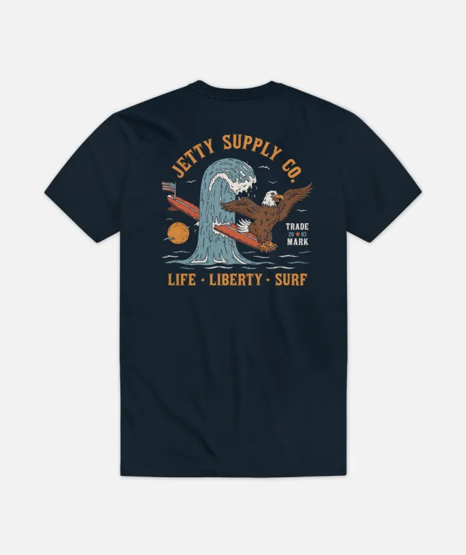 Liberty Tee - Navy sold by JETTY