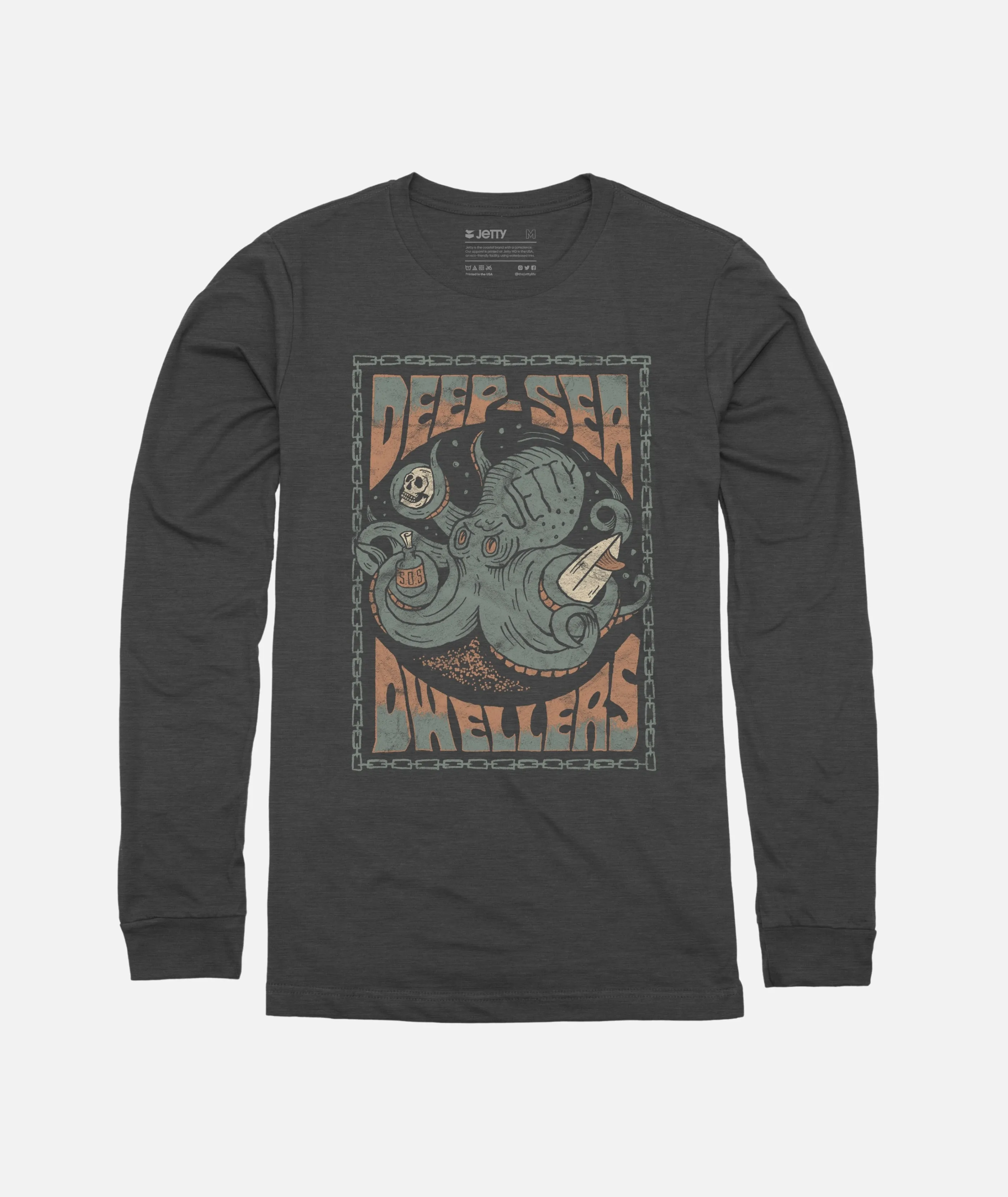 Grom Kraken Long Sleeve - Charcoal sold by JETTY