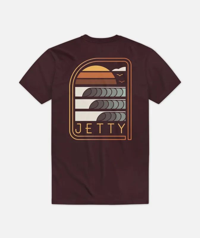 Sunup Tee - Oxblood sold by JETTY