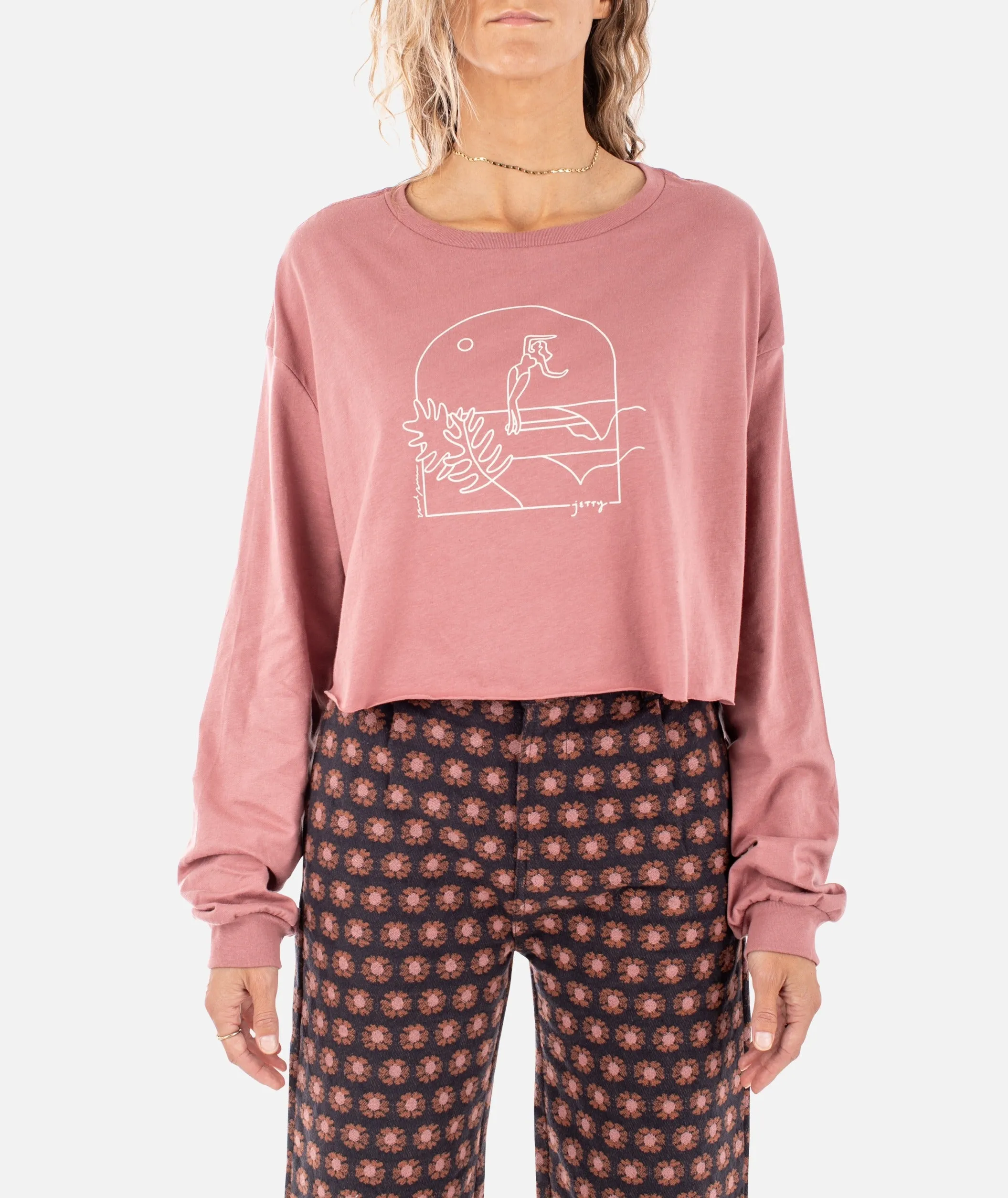 Tidal Romance Long Sleeve - Mauve sold by JETTY