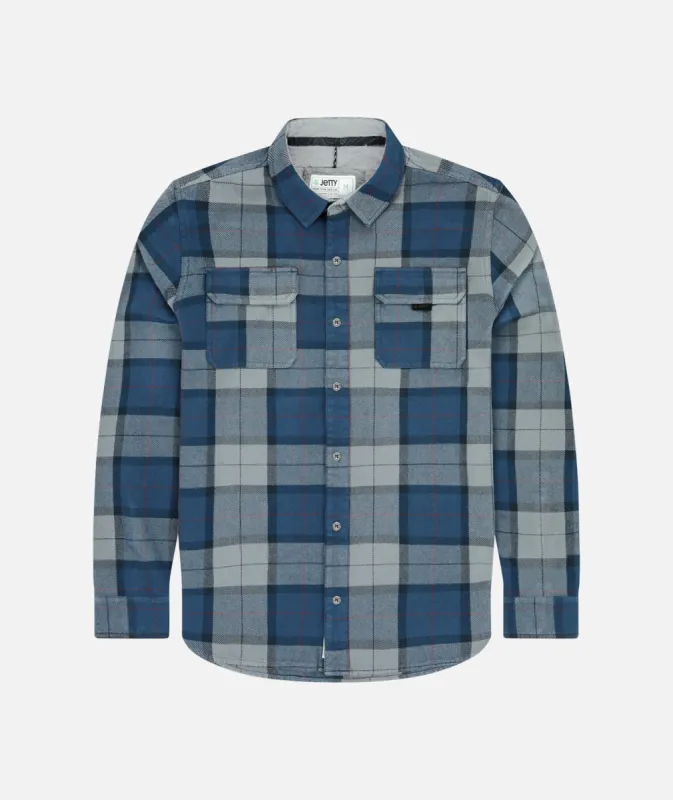 F22 Arbor Flannel - Navy sold by JETTY