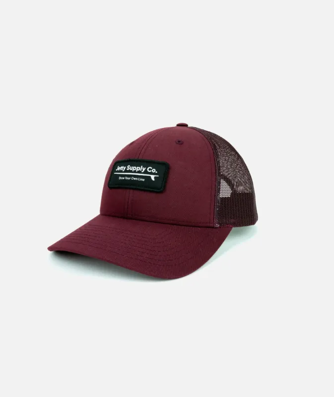 Loggin' Supply Hat - Burgundy sold by JETTY
