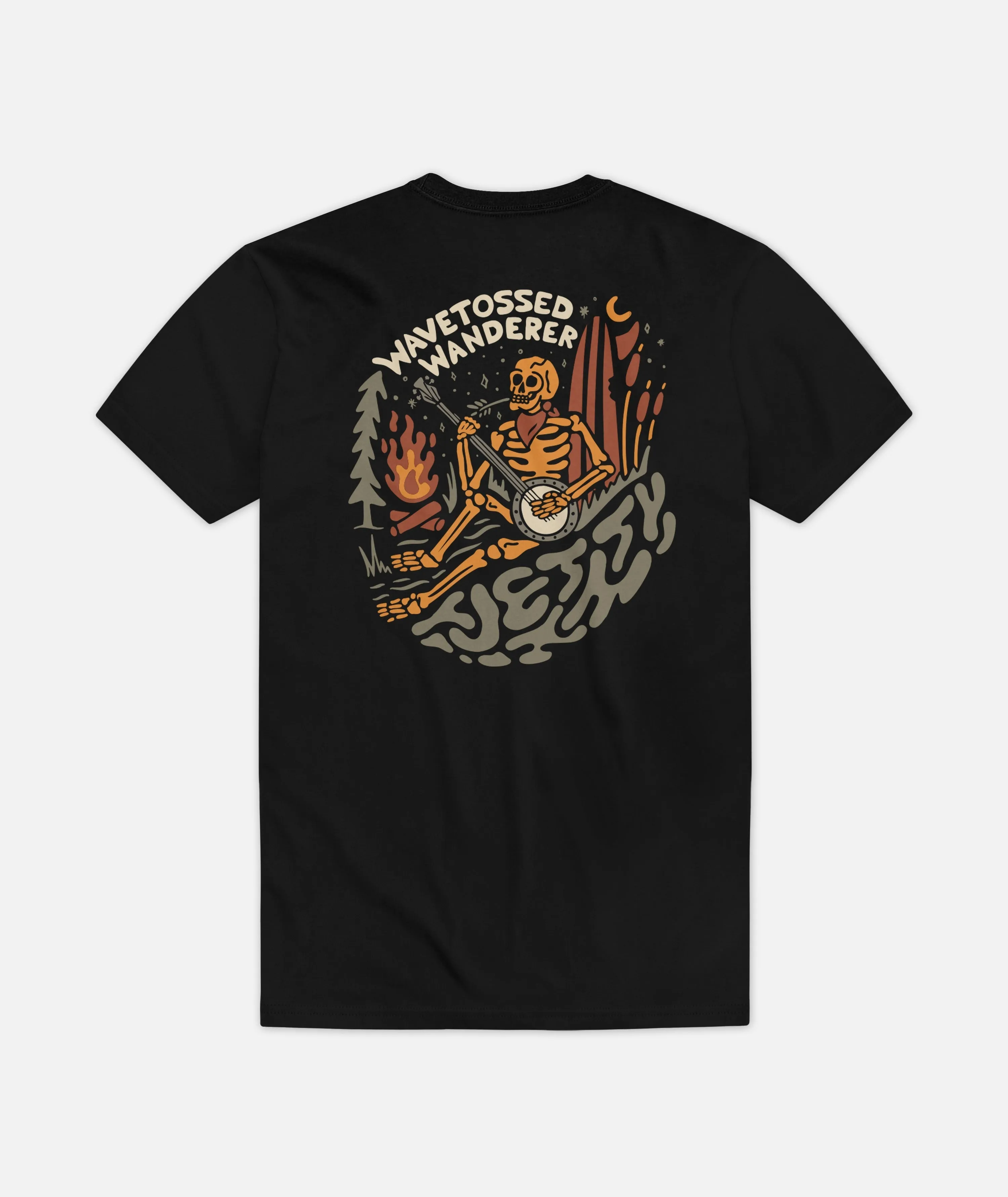 Wanderer Tee - Black sold by JETTY