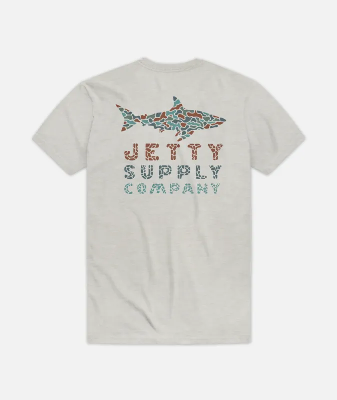 Crackle Tee - Heather Grey sold by JETTY