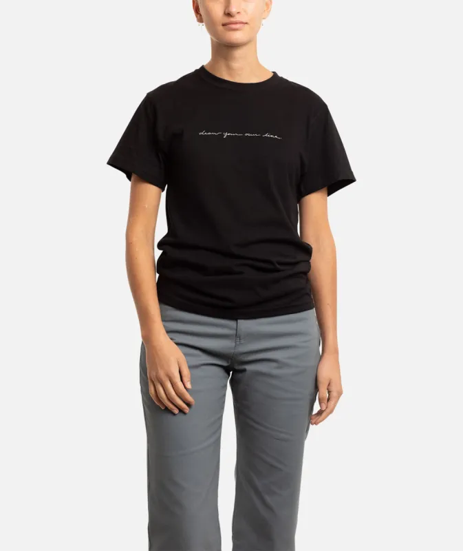Scrawl Tee - Black sold by JETTY