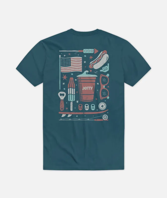 Bottlerocket Tee - Teal made by JETTY