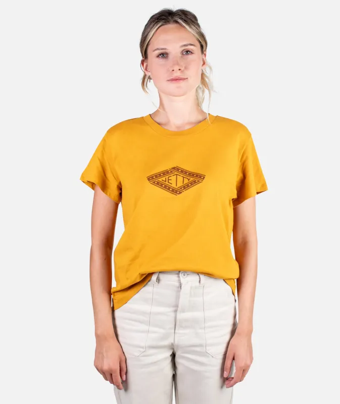 Gemstone Boyfriend Tee - Mustard sold by JETTY