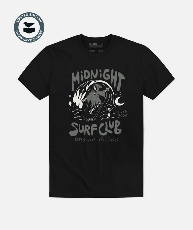 Midnight Surf Glow Tee - Black made by JETTY