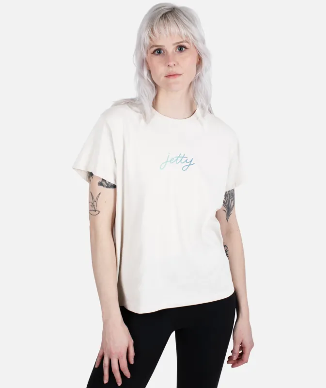 Script SS Tee - White sold by JETTY