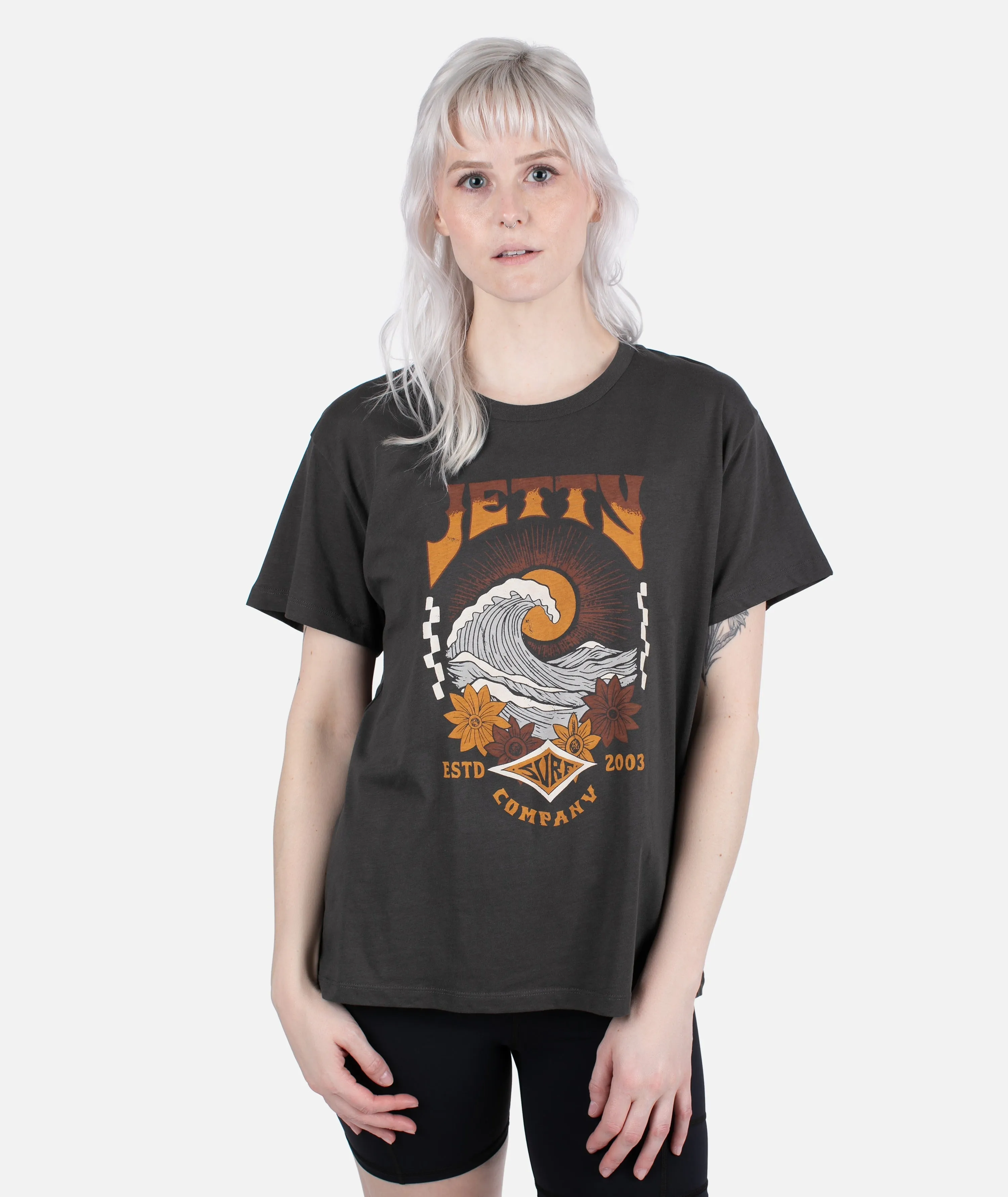 Whitecap Tee - Black sold by JETTY