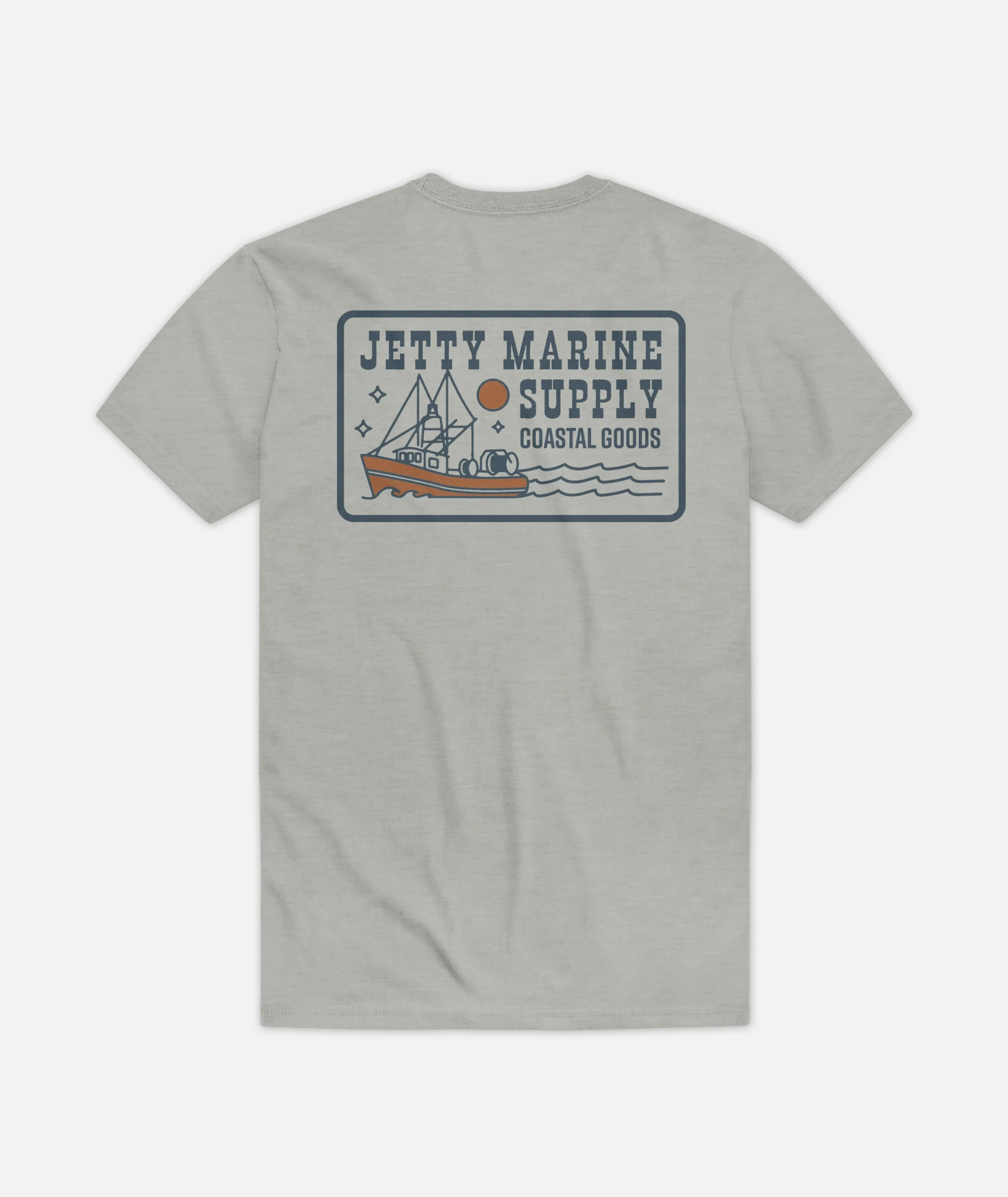 Trawler Tee - Heather Grey sold by JETTY