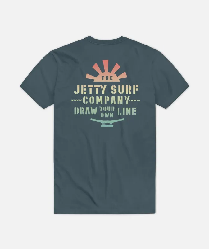 Stencil Tee - Indigo sold by JETTY