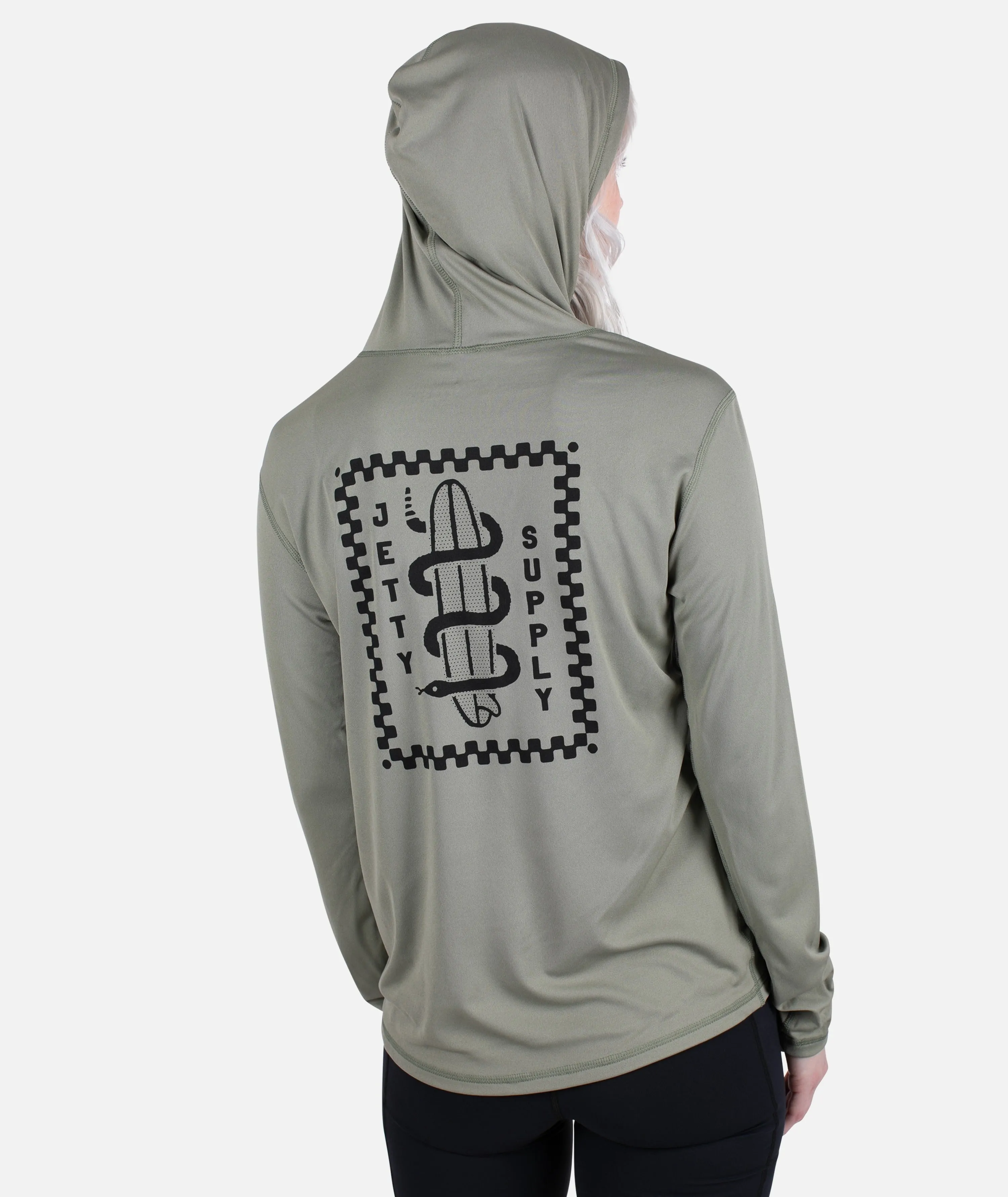 Wave Snake UV Long Sleeve - Olive sold by JETTY product image thumbnail 2