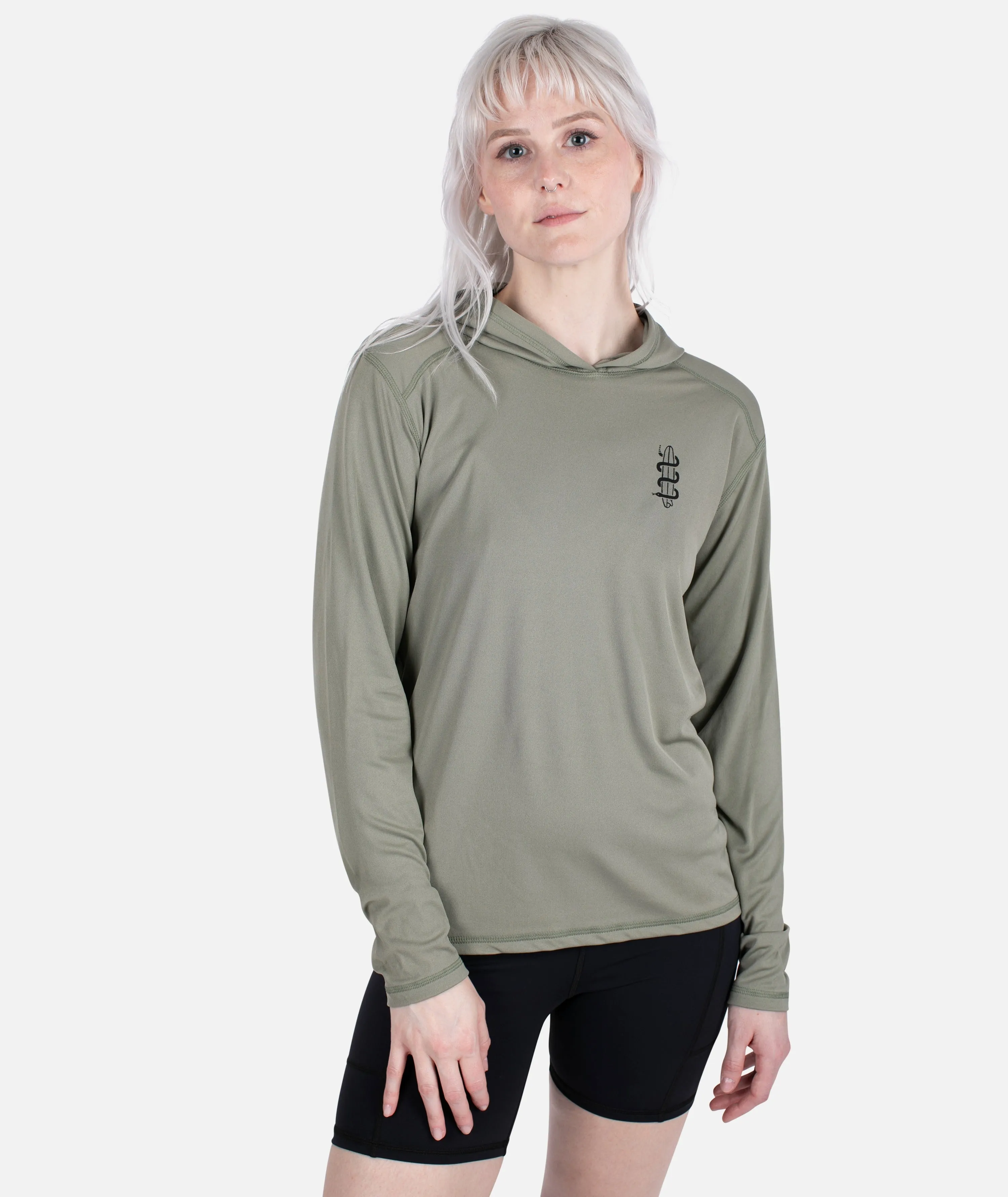 Wave Snake UV Long Sleeve - Olive sold by JETTY