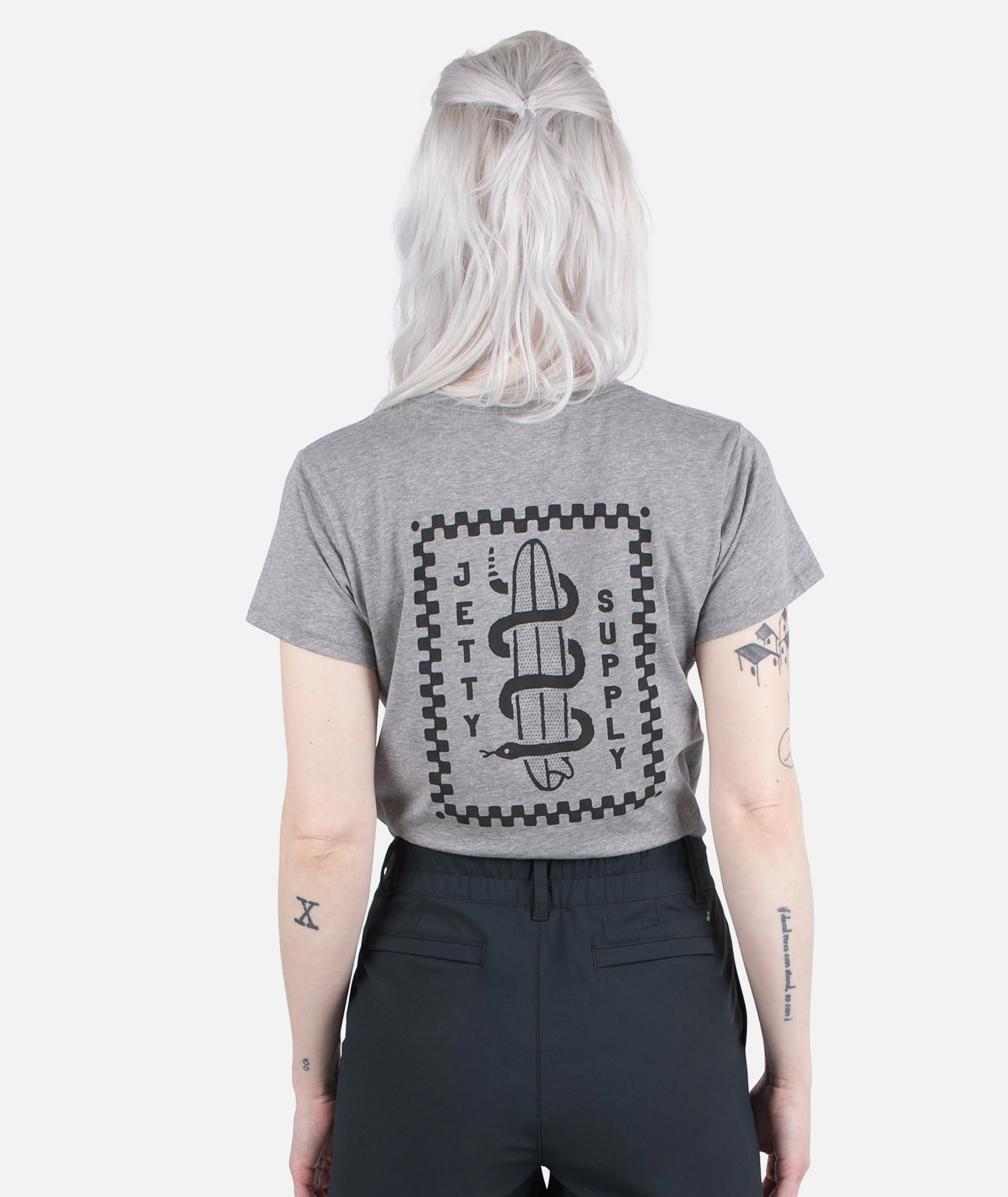 Wave Snake Tee - Grey sold by JETTY