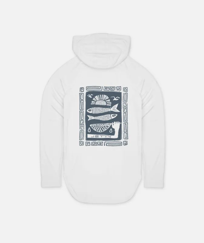 Nearshore UPF Hoodie - White sold by JETTY