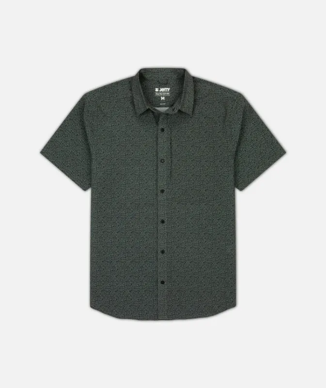 Sandspit Tech Shirt - Charcoal made by JETTY