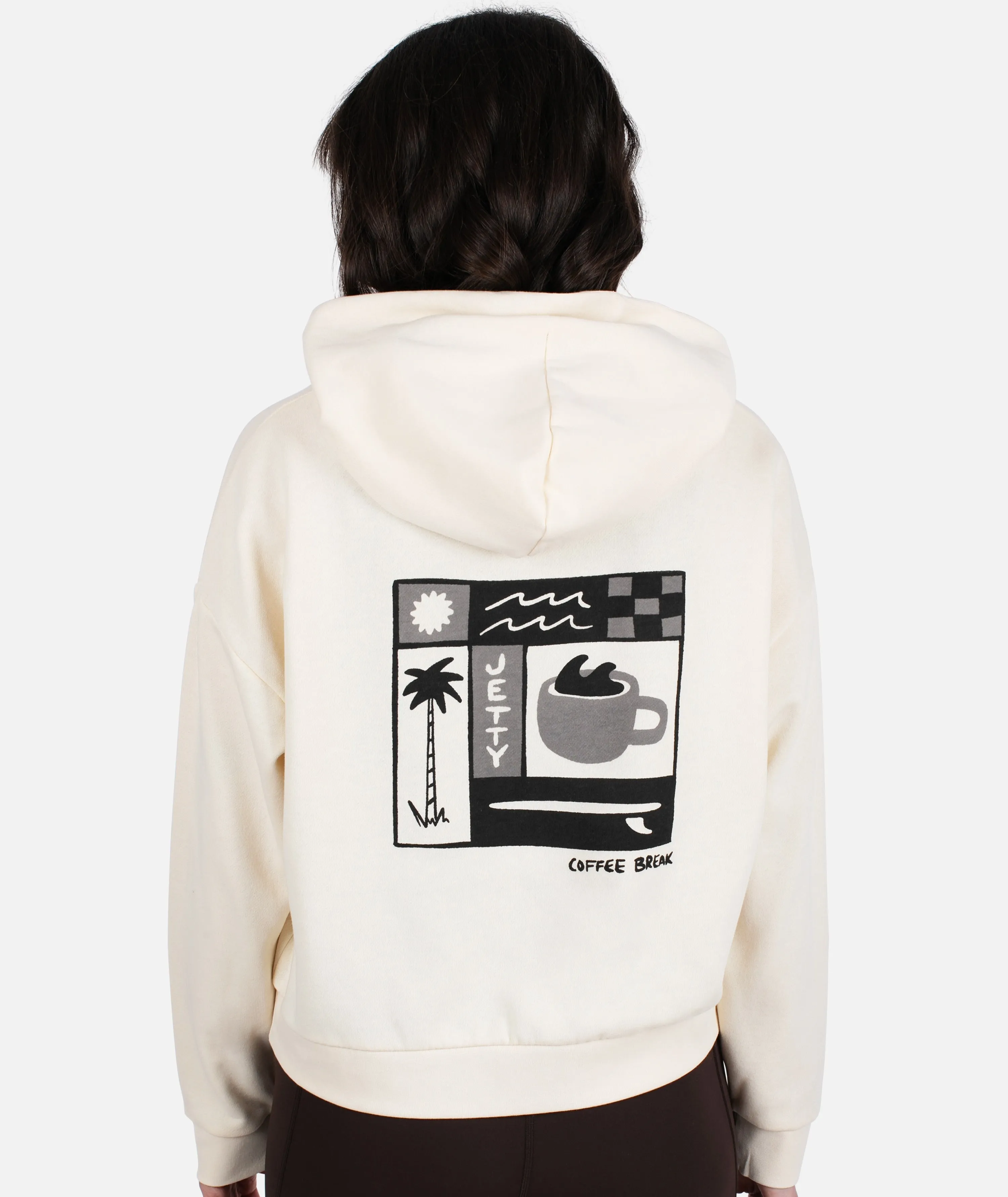Coffee Break Hoodie - Bone sold by JETTY product image thumbnail 2