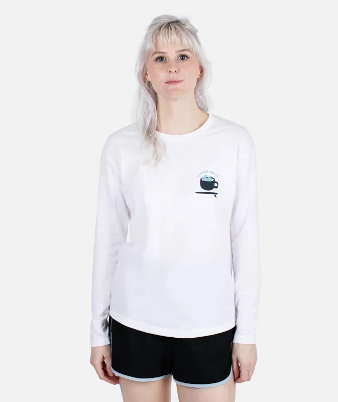 Coffee Break Long Sleeve - White sold by JETTY