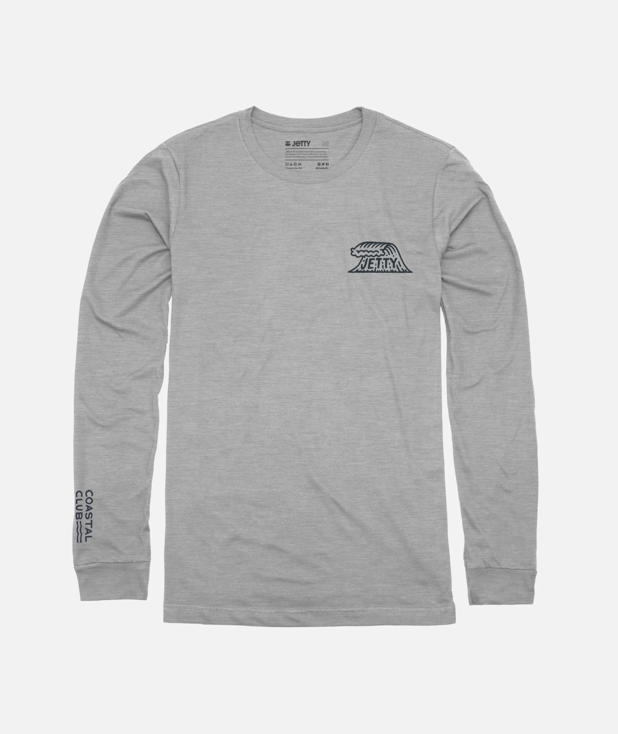 Coastal Club Long Sleeve - Athletic Heather sold by JETTY product image thumbnail 2