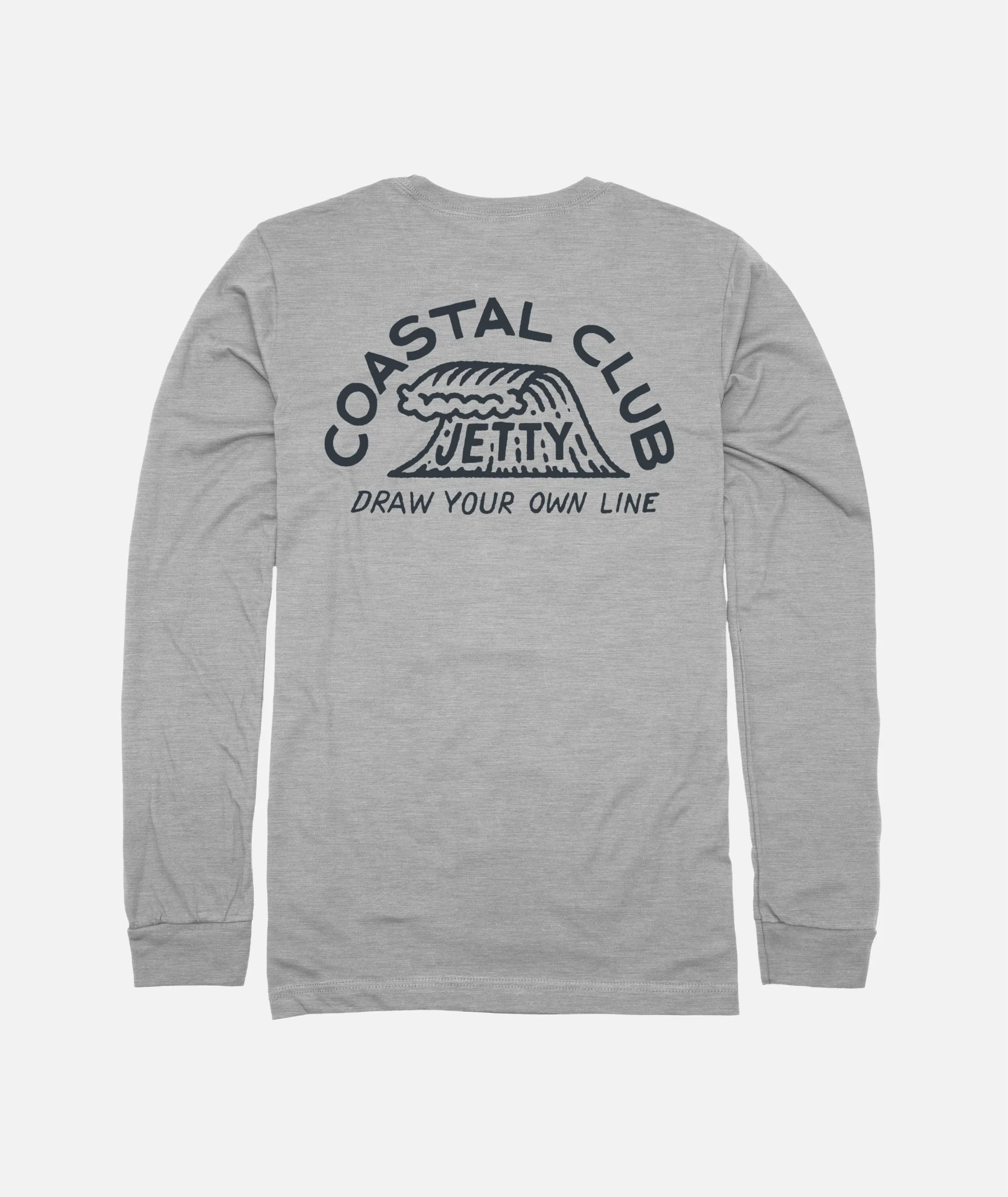 Coastal Club Long Sleeve - Athletic Heather sold by JETTY