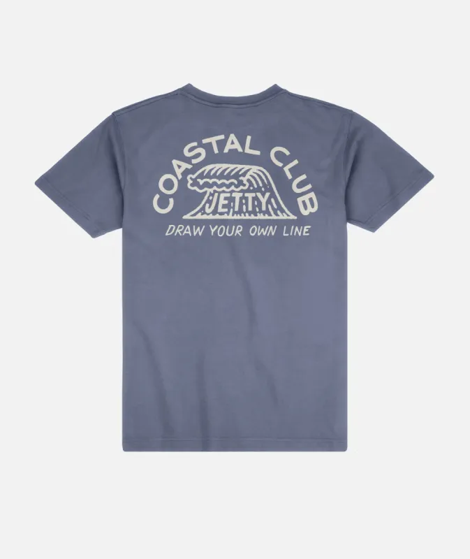Coastal Club Pocket Tee - Fog sold by JETTY