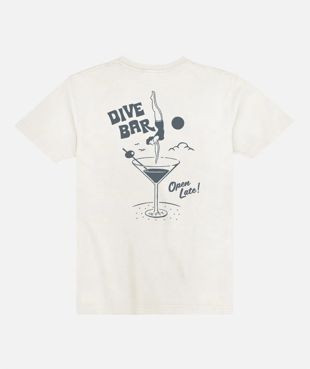 Dive Bar Tee - White sold by JETTY