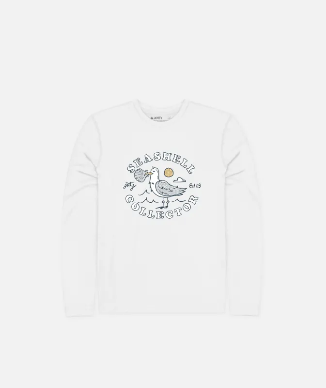 Seashell Collector UV Long Sleeve - White sold by JETTY