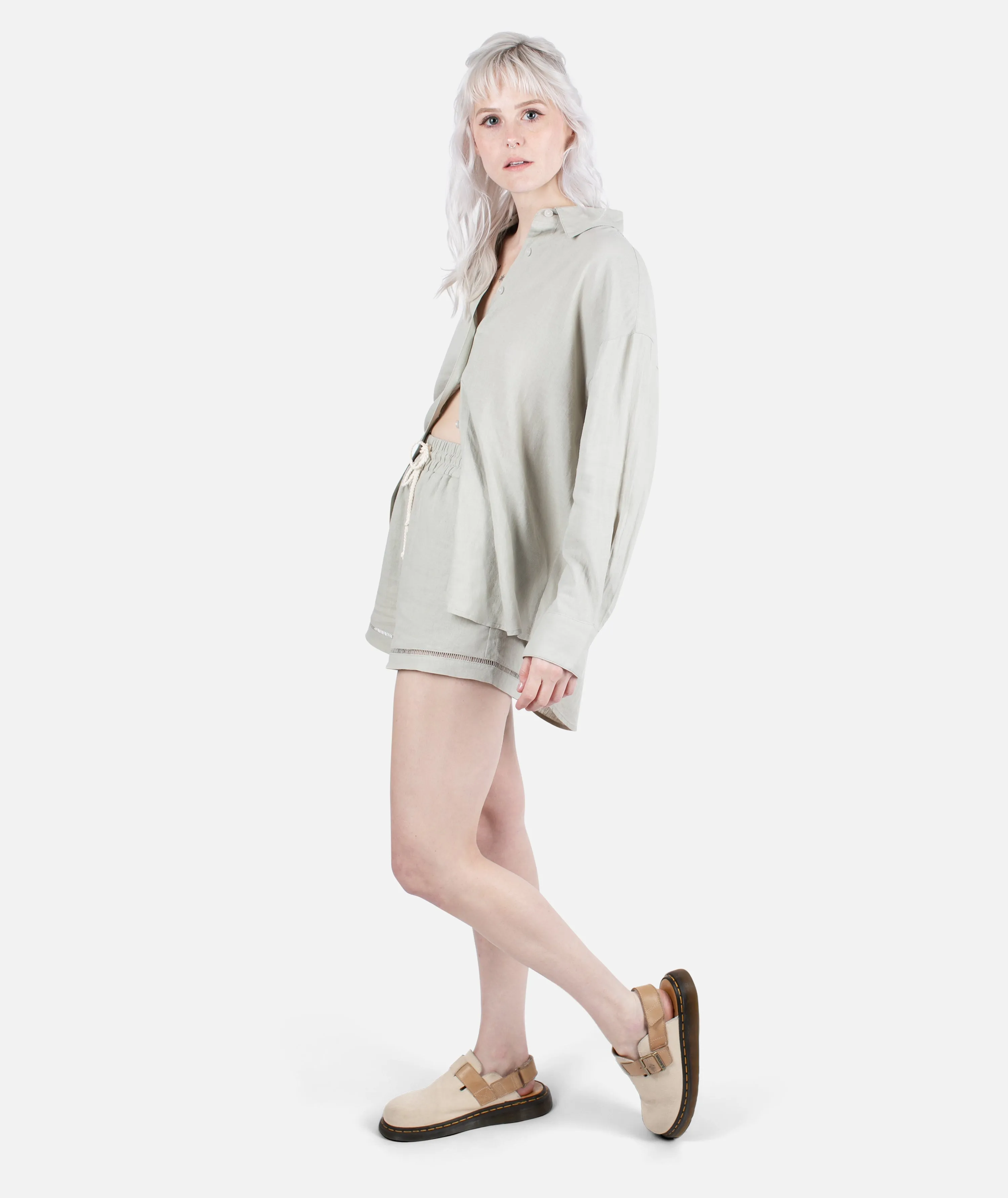 Atlantis Oversized Shirt - Sage Green sold by JETTY product image thumbnail 4