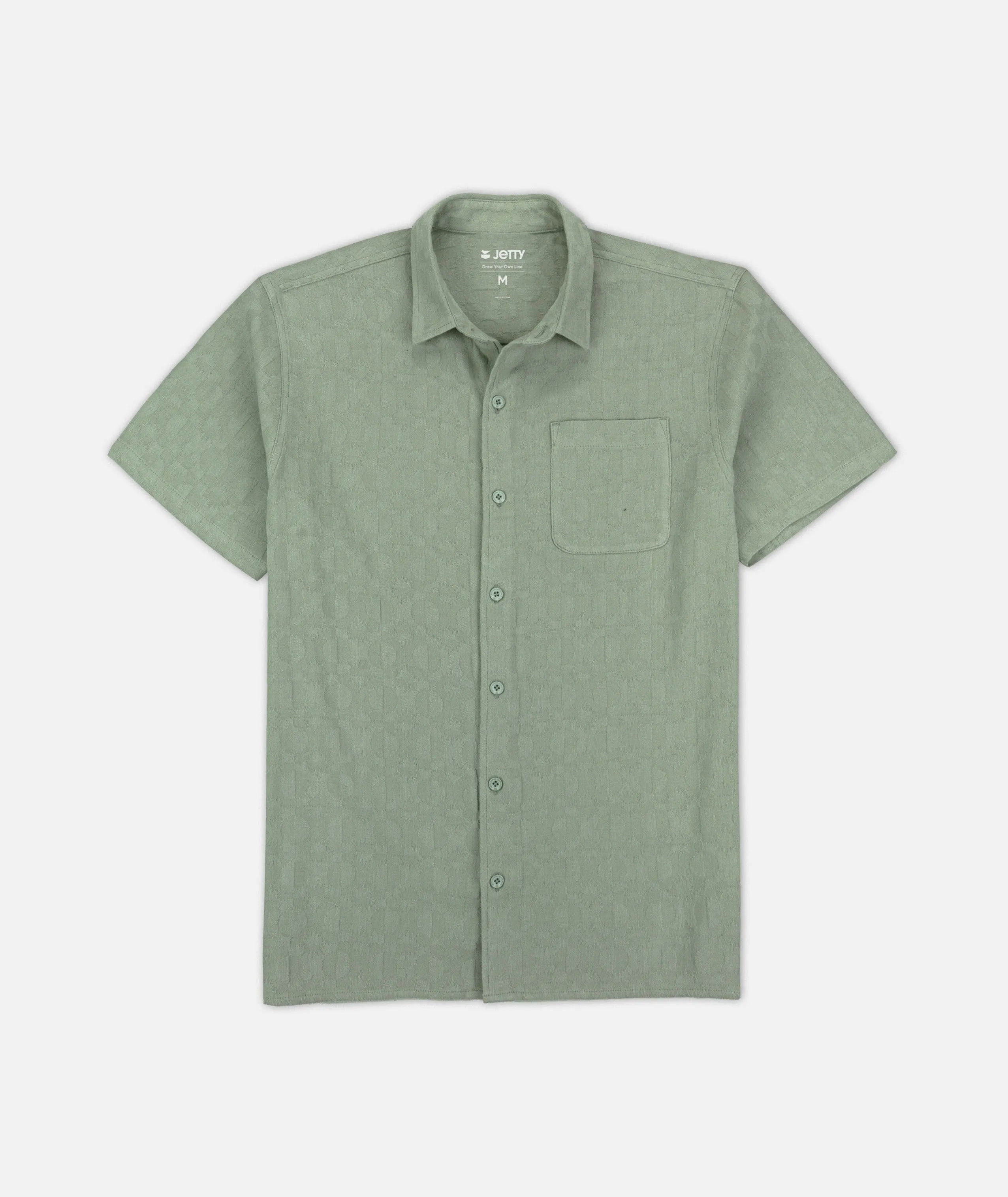 Breeze Jacquard Shirt - Sage Green sold by JETTY