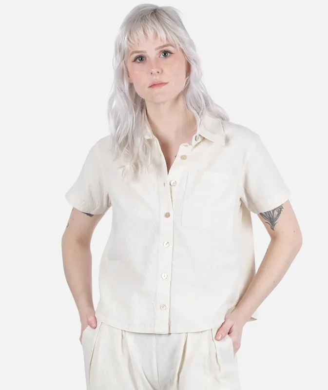 Cape Cod Jacquard Shirt - Cream sold by JETTY