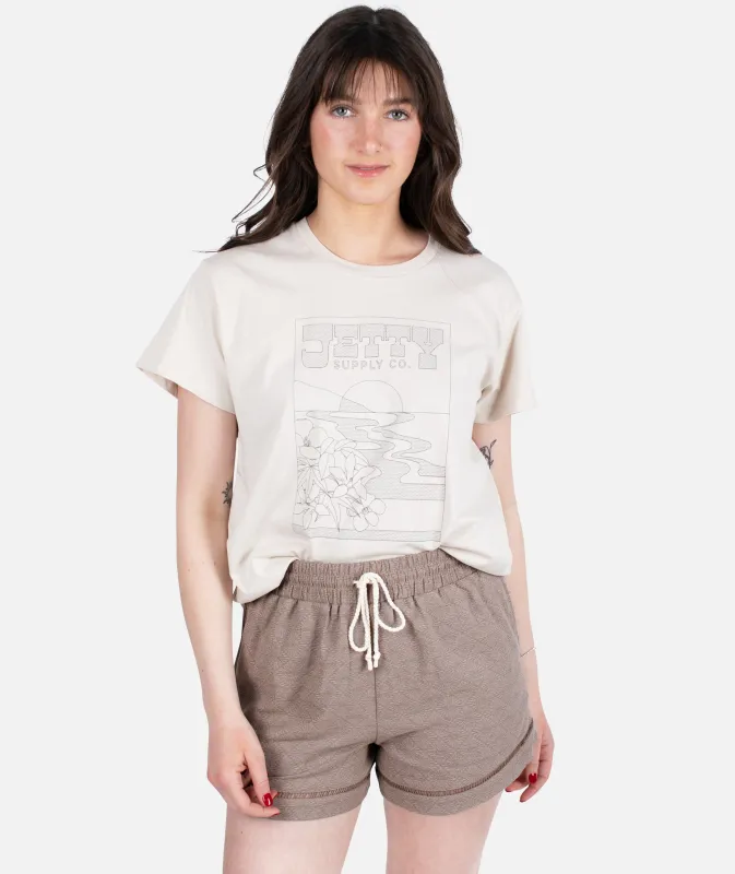 Jacquard Dune Short - Brown sold by JETTY