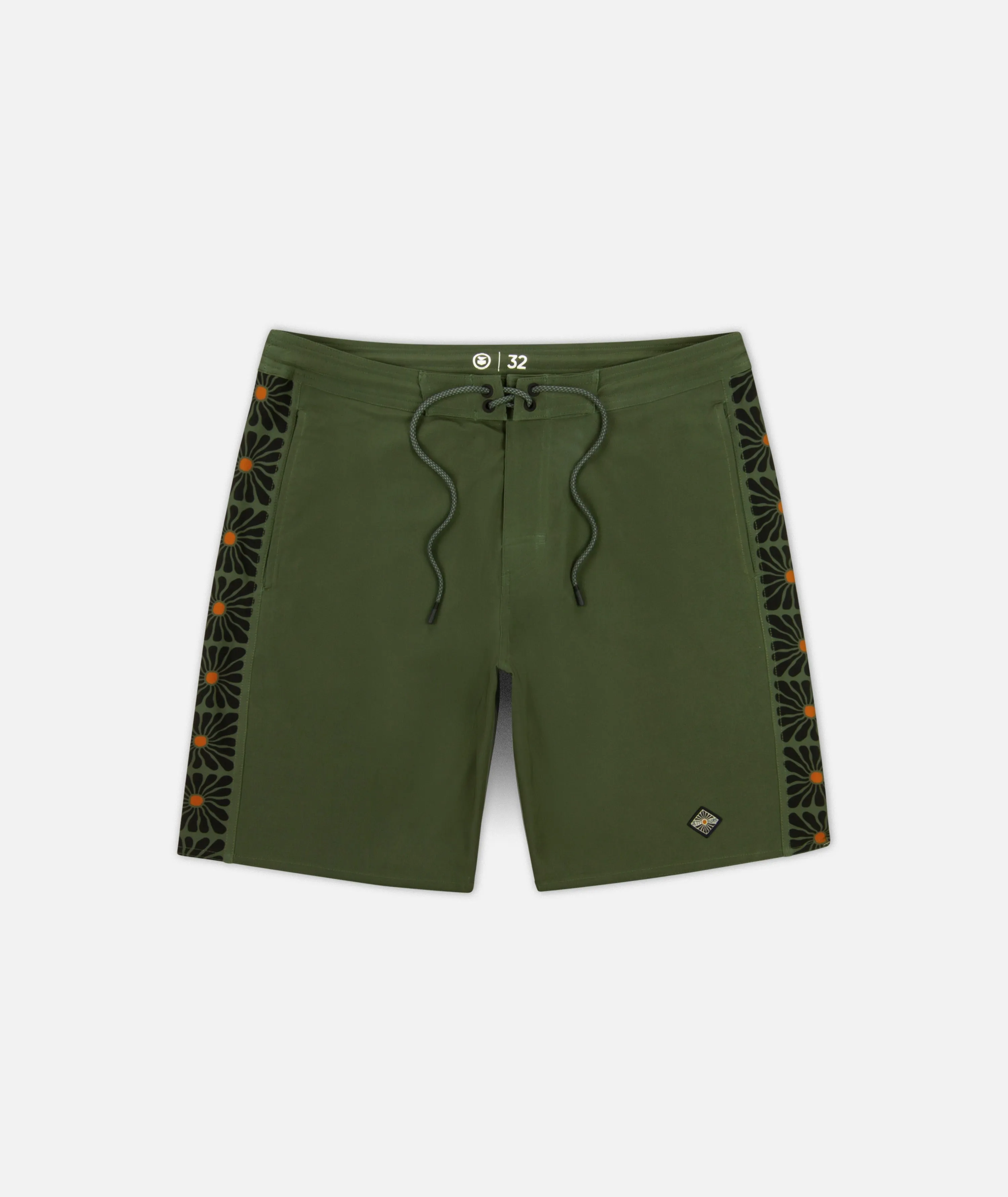 Hudson Boardshort - Olive sold by JETTY