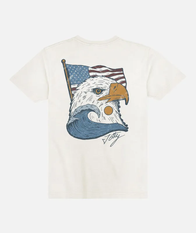 Land Of The Stoke Tee - White sold by JETTY