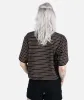 Avalon Striped Tee - Black sold by JETTY