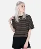 Avalon Striped Tee - Black sold by JETTY