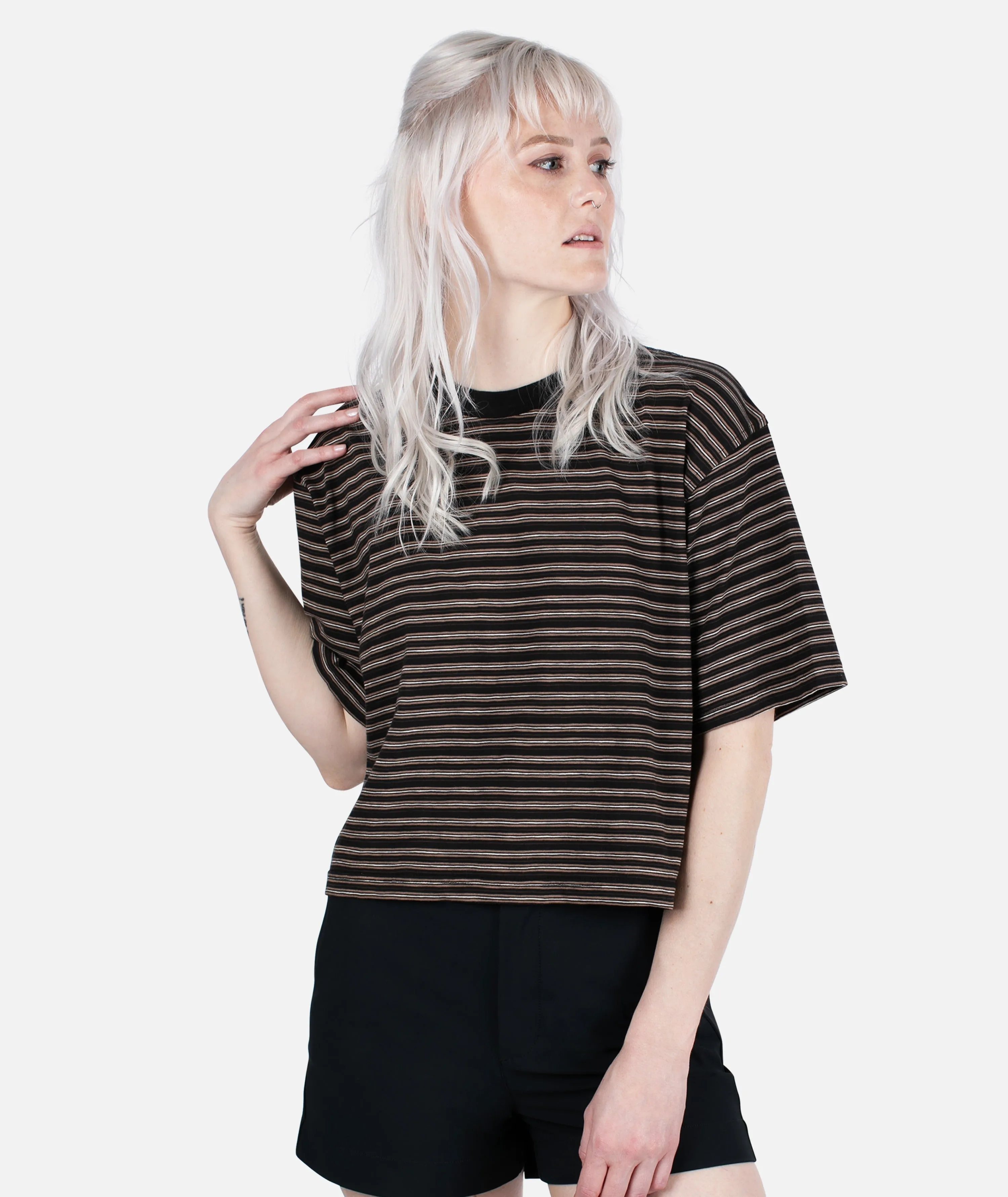 Avalon Striped Tee - Black sold by JETTY product image thumbnail 2