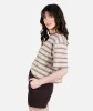 Avalon Striped Tee - Brown sold by JETTY