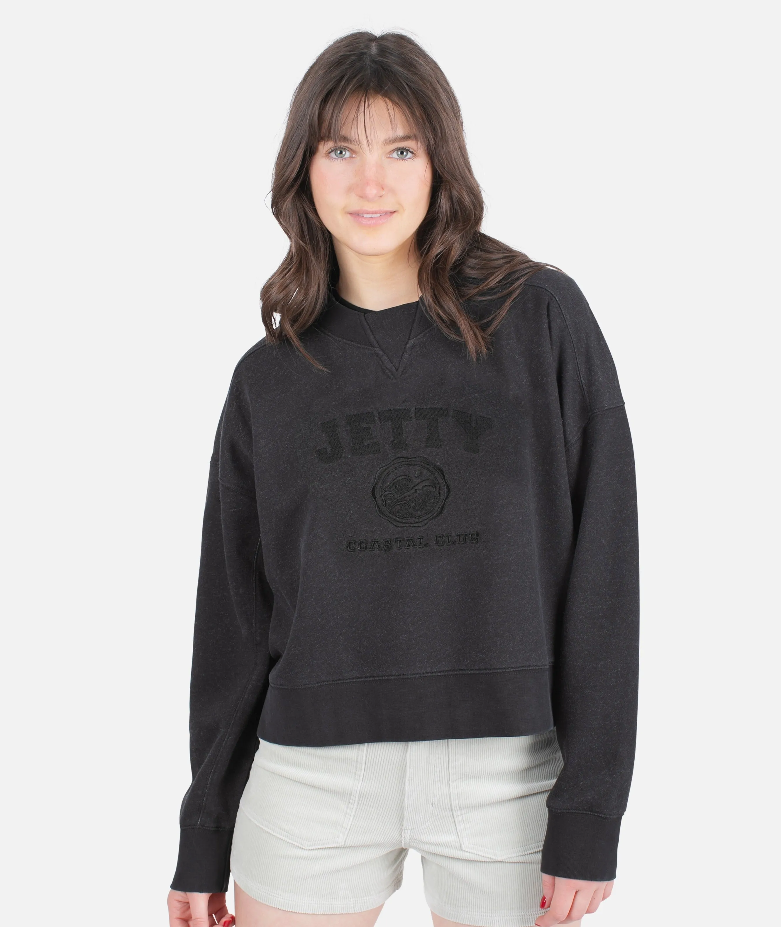 Coastal Club Crewneck - Black sold by JETTY