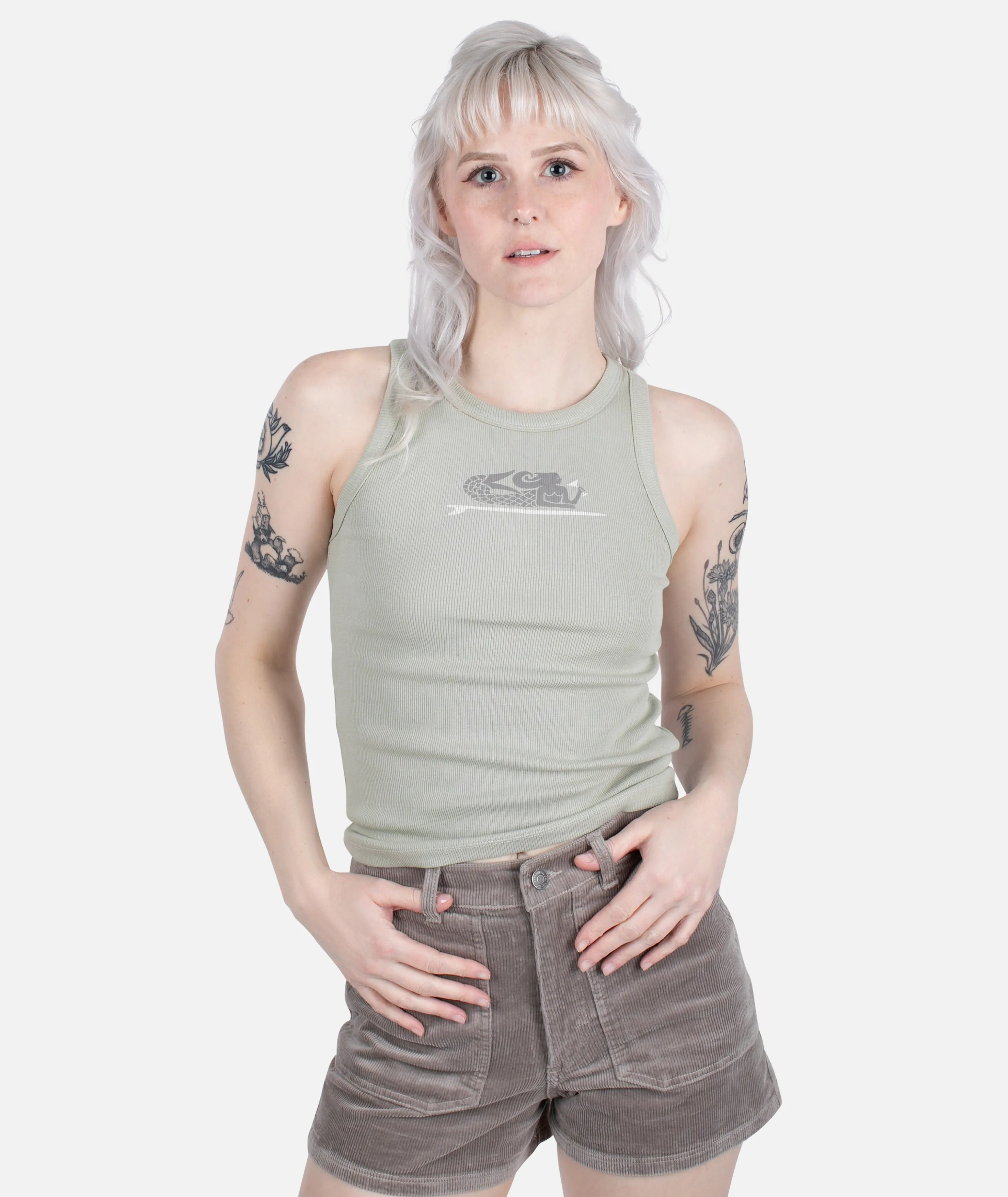 Mertini Microrib Tank - Sage sold by JETTY