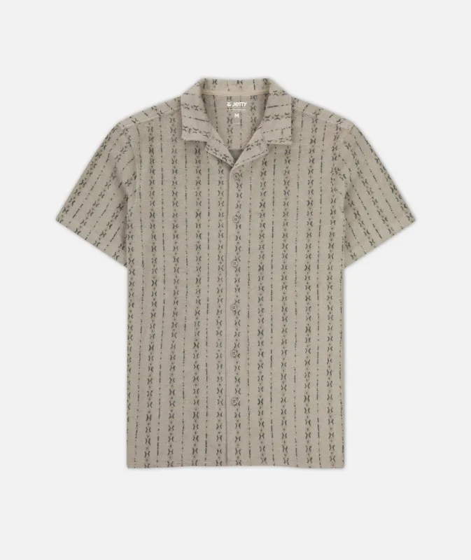 Asbury Knit Button Down - Tan sold by JETTY